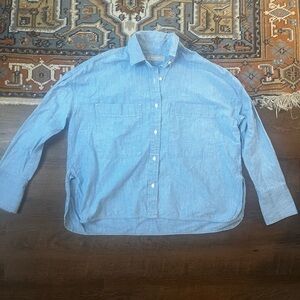 Everlane The Boxy Oxford 100% Cotton Light Blue Chambray XS